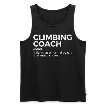 Climbing Mountaineering - Men's Premium Organic Tank Top - black - Front - Michal (187cm)