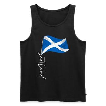 Écosse Drapeau écossais - Débardeur bio Premium Homme - noir - Devant - Michal (187cm)