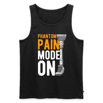 Beinprothese Phantom Pain Mode On - Männer Premium Bio Tank Top - Schwarz - Vorne - AI Model Male 178 light (178cm)