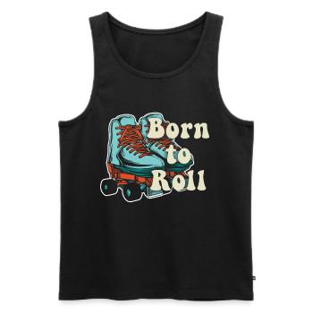 Inline Skate Gift Rollskates Roller 70s - Men's Premium Organic Tank Top - black - Front - Michal (187cm)