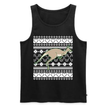 Ugly Christmas Sweater Christmas Kangaroo - Men's Premium Organic Tank Top - black - Front - Michal (187cm)