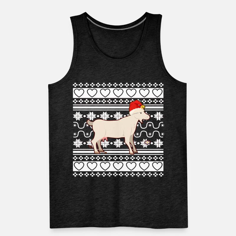 Pull de Noël laid Tshirt Chèvre de Noël Débardeur bio Premium Homme
