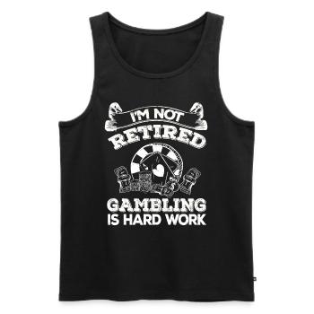Casino Gambling Slot Machine Card Game - Men's Premium Organic Tank Top - black - Front - Michal (187cm)
