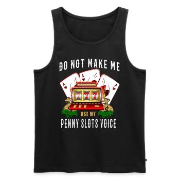Kasino Glücksspiel Spielautomat Kartenspiel - Männer Premium Bio Tank Top - Schwarz - Vorne - Michal (187cm)