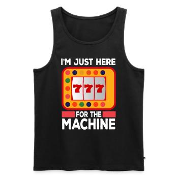 Kasino Glücksspiel Spielautomat Kartenspiel - Männer Premium Bio Tank Top - Schwarz - Vorne - Michal (187cm)