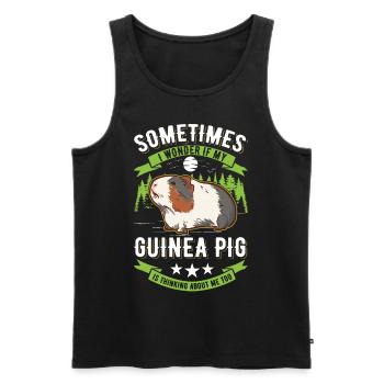 Guinea Pig Gift Guinea Pig - Men's Premium Organic Tank Top - black - Front - Michal (187cm)
