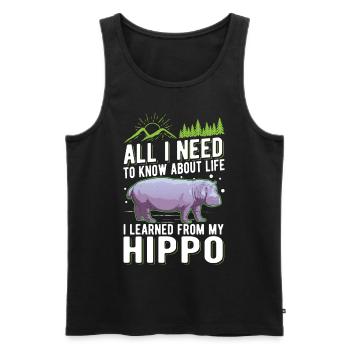 Hippo Cadeau Hippo Hippo Hippo - Débardeur bio Premium Homme - noir - Devant - Michal (187cm)