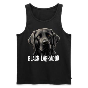 Cute Black Labrador Dog Pet Retriever Lover - Männer Premium Bio Tank Top - Schwarz - Vorne - Michal (187cm)