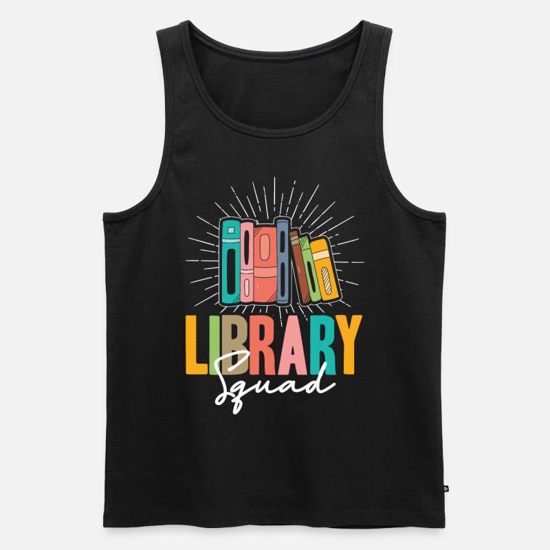 Escouade de la bibliothèque - Débardeur bio Premium Homme - noir
