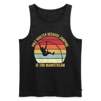 Fun Pole Vault Pole Vault - Men's Premium Organic Tank Top - black - Front - AI Model Male 178 light (178cm)