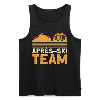 Apres Ski Team - Männer Premium Bio Tank Top - Schwarz - Vorne - AI Model Male 178 light (178cm)
