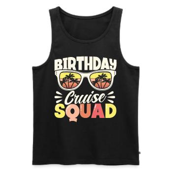 Birthday Cruise Squad - Men's Premium Organic Tank Top - black - Front - Michal (187cm)
