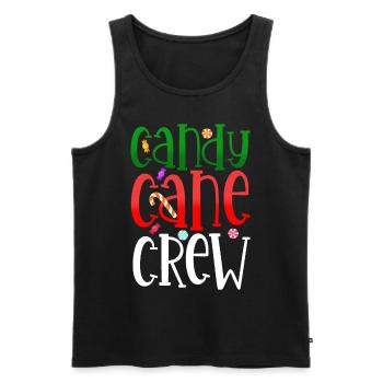 Candy Cane Crew - Men's Premium Organic Tank Top - black - Front - AI Model Male 178 light (178cm)