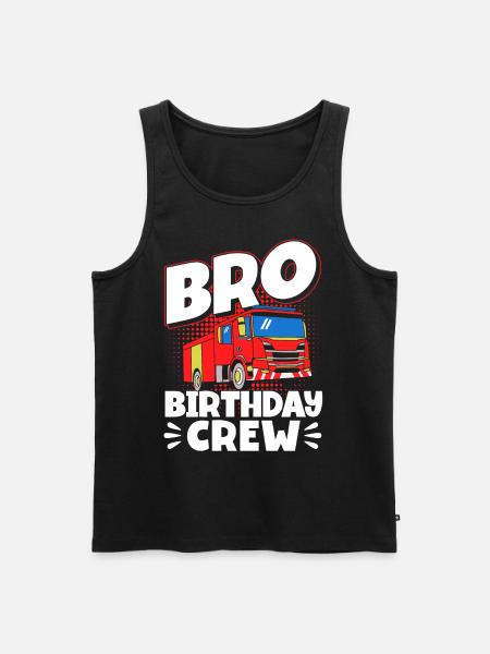 Firefighter birthday children - Men's Premium Organic Tank Top - black