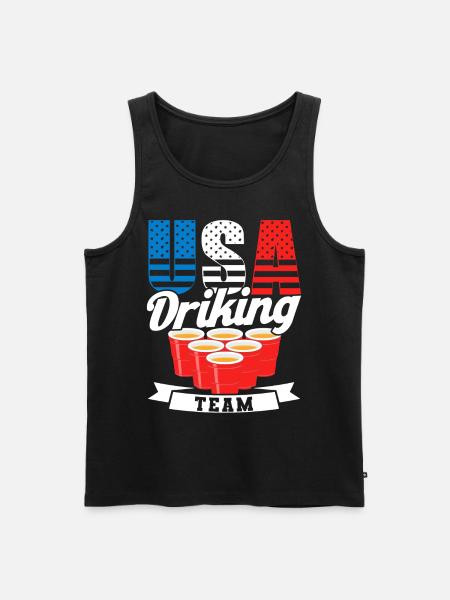 Usa Drinking Team - Men's Premium Organic Tank Top - black