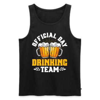 Official Day Drinking Team - Men's Premium Organic Tank Top - black - Front - Michal (187cm)