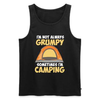 Je ne suis pas toujours parfois je suis Camping Camper - Débardeur bio Premium Homme - noir - Devant - Michal (187cm)
