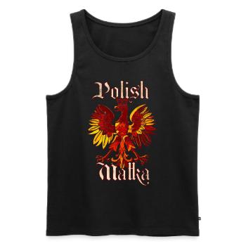 Pologne Mère Ponisch - Débardeur bio Premium Homme - noir - Devant - Michal (187cm)
