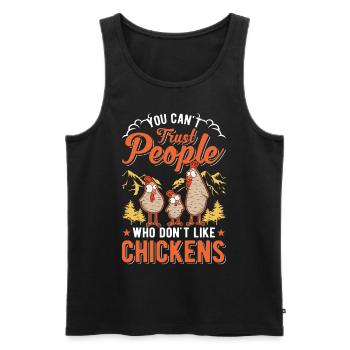 Chickens Farmer Chicken Farmer Chicken - Men's Premium Organic Tank Top - black - Front - Michal (187cm)