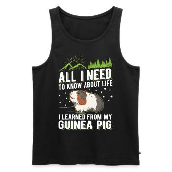 Guinea Pig Gift Guinea Pig - Men's Premium Organic Tank Top - black - Front - Michal (187cm)