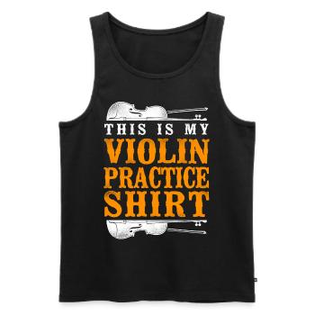 Violon violoniste vintage c’est - Débardeur bio Premium Homme - noir - Devant - Michal (187cm)