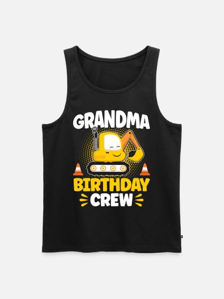 Grand-mère Birthady Crew - Débardeur bio Premium Homme - noir