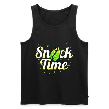 Veggie Snack Time - Vegetarian And Vegan - Männer Premium Bio Tank Top - Schwarz - Vorne - AI Model Male 178 light (178cm)