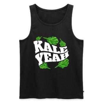 Kale Yeah - Veggies For Vegetarians And Vegan - Männer Premium Bio Tank Top - Schwarz - Vorne - AI Model Male 178 light (178cm)