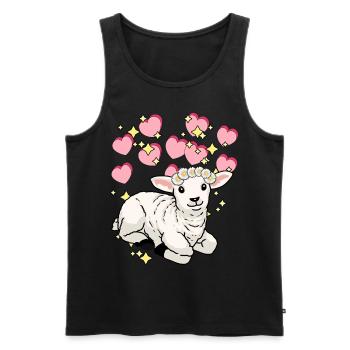 Rêve Fantaisie Ciel étoilé Moutons Enfants Rêve - Débardeur bio Premium Homme - noir - Devant - Michal (187cm)