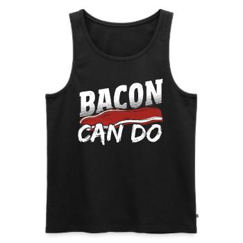 Bacon Can Do Ham Breakfast Bacon and Egg - Men's Premium Organic Tank Top - black - Front - Michal (187cm)