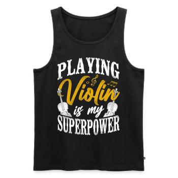 Violoniste Violoniste Vintage Jouer - Débardeur bio Premium Homme - noir - Devant - Michal (187cm)