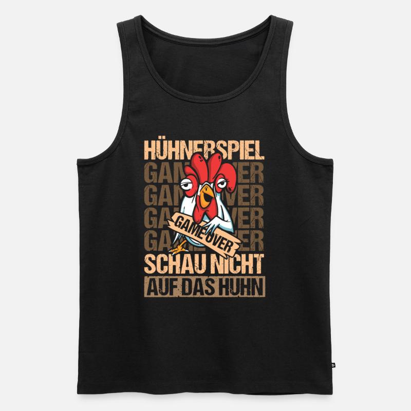 Hühnerspiel - Männer Premium Bio Tank Top - Schwarz