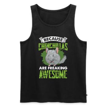 Chinchillas sind fantastisch Nagetier Chinchilla - Männer Premium Bio Tank Top - Schwarz - Vorne - Michal (187cm)
