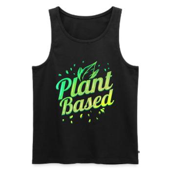 Plant Based Veggie Food Vegetarian - Go Vegan - Männer Premium Bio Tank Top - Schwarz - Vorne - AI Model Male 178 light (178cm)
