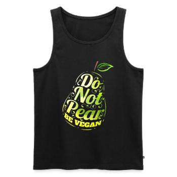 Do Not Pear - Be Vegan - Männer Premium Bio Tank Top - Schwarz - Vorne - AI Model Male 178 light (178cm)