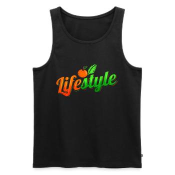 Vegetarian And Vegan Lifestyle - Go Vegan - Männer Premium Bio Tank Top - Schwarz - Vorne - AI Model Male 178 light (178cm)