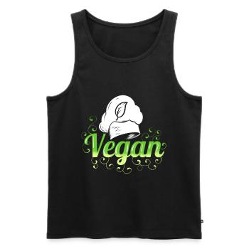 Chef's Hat - Cooking Vegan - Männer Premium Bio Tank Top - Schwarz - Vorne - Michal (187cm)