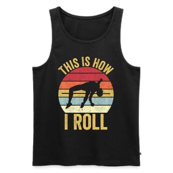Funny Pole Vaulting Pole Vault How I Roll - Men's Premium Organic Tank Top - black - Front - AI Model Male 178 light (178cm)
