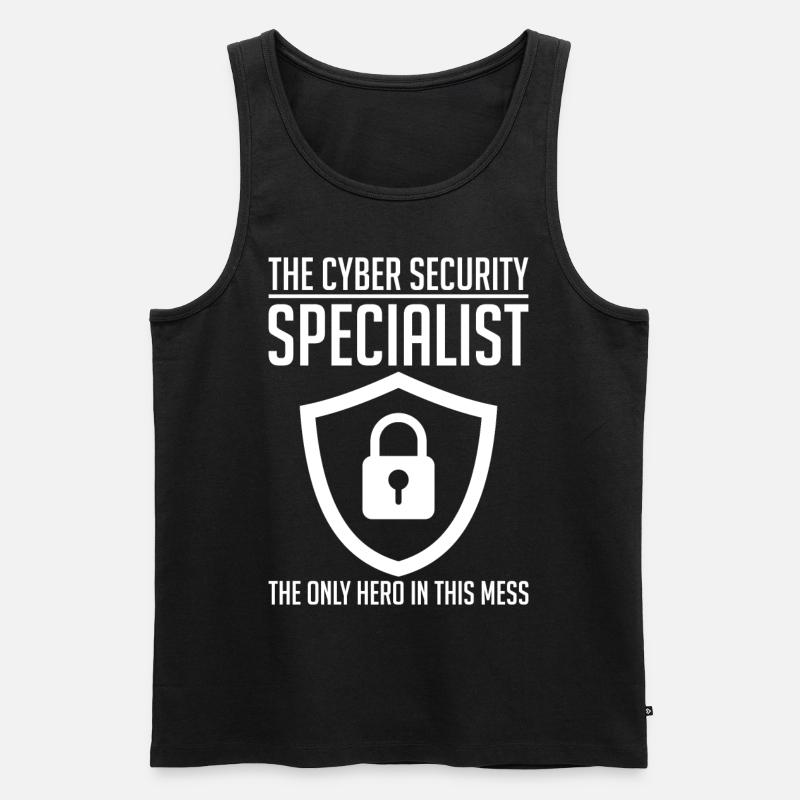Cybersecurity Computersicherheit Cybersecurity - Männer Premium Bio Tank Top - Schwarz