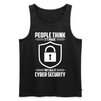 Cybersecurity Computersicherheit Cybersecurity - Männer Premium Bio Tank Top - Schwarz - Vorne - Michal (187cm)