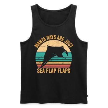 Lustige Manta Rochen Stachelrochen sind nur Meeres - Männer Premium Bio Tank Top - Schwarz - Vorne - AI Model Male 178 light (178cm)