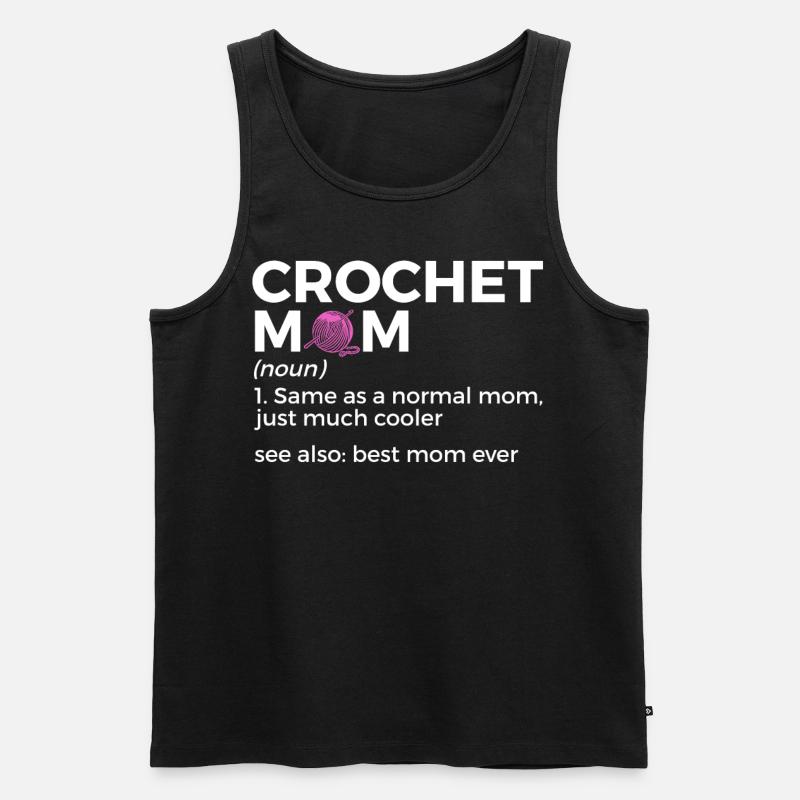 Häkeln - Männer Premium Bio Tank Top - Schwarz