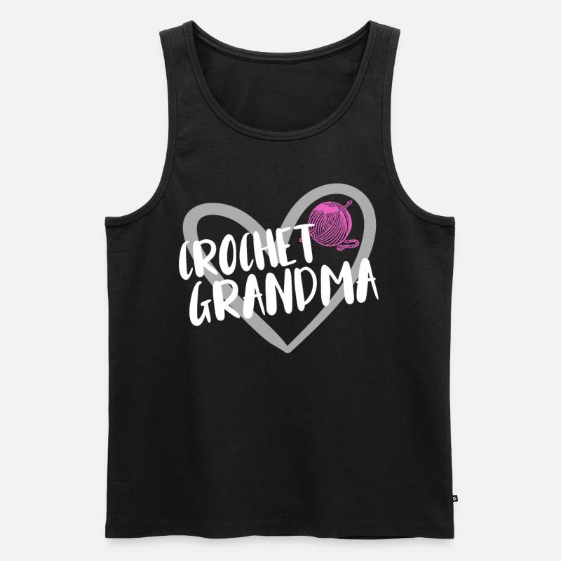 Häkeln - Männer Premium Bio Tank Top - Schwarz