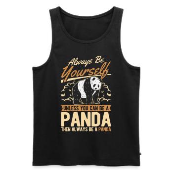 Soyez toujours vous-même Sauf si vous pouvez être un panda - Débardeur bio Premium Homme - noir - Devant - Michal (187cm)