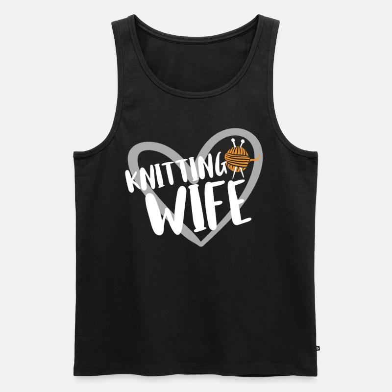 Stricken - Männer Premium Bio Tank Top - Schwarz