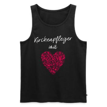 Kirchenpfleger mit Herz Katholisch Kirche Ehrenamt - Männer Premium Bio Tank Top - Schwarz - Vorne - Michal (187cm)