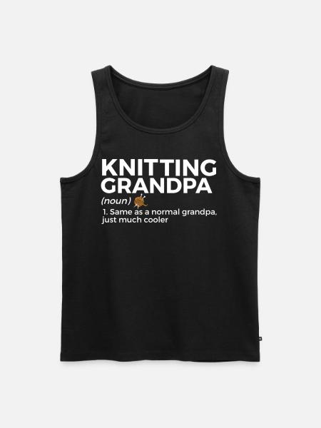 Knit - Men's Premium Organic Tank Top - black