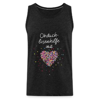 Odachlosenhilfe mit Herz Obdachlose Ehrenamt - Männer Premium Bio Tank Top - Anthrazit - Vorne - Alexander (188cm)
