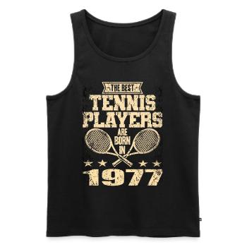 Les meilleurs joueurs de tennis sont nés en 1977 - Débardeur bio Premium Homme - noir - Devant - Michal (187cm)