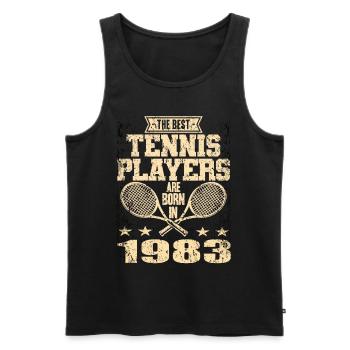 Les meilleurs joueurs de tennis sont nés en 1983 - Débardeur bio Premium Homme - noir - Devant - Michal (187cm)